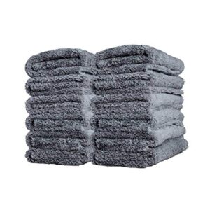 adam's borderless grey edgeless microfiber towel - premium quality 480gsm, 16 x 16 inches plush microfiber - delicate touch for the most delicate surfaces (12 pack)