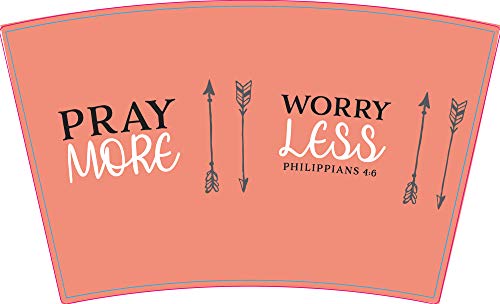 Pray More Worry Less Stainless Steel 16 oz Travel Mug with Lid