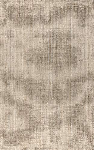 JONATHAN Y NRF102B-8 Pata Hand Woven Chunky Jute Light Ivory 8 ft. x 10 ft. Area-Rug, Farmhouse, Easy-Cleaning, for Bedroom, Kitchen, Living Room,