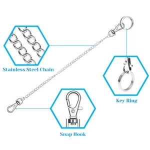 Anezus 3pcs Belt Chain, Pocket Chain, Chains for Wallet, Pants, Jeans, Goth Accessories for Eboy, Egirl, Men and Women
