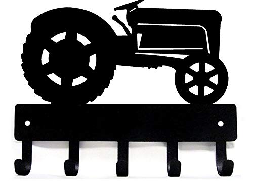 The Metal Peddler Farm Tractor #12 Key Rack Holder for Wall - 9 inch Wide - Made in USA; Farmhouse décor, barn Organizer