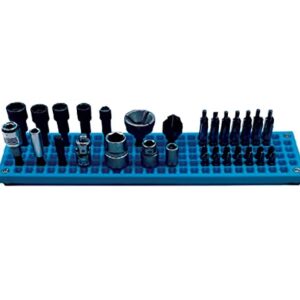 Organizer Genie ® - One Blue Slim Pegboard to organize your Sockets, Wrenches, Pliers, Screwdrivers, Bits and All Other Tools