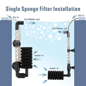 hygger Aquarium Single Sponge Filter for Small Fish Tank 5-15 Gallon