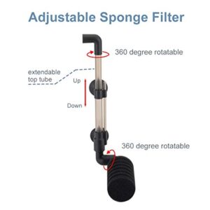 hygger Aquarium Single Sponge Filter for Small Fish Tank 5-15 Gallon