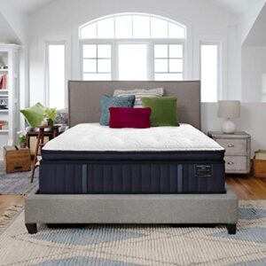 stearns & foster estate 14.5" hurston luxury plush euro pillowtop mattress and 9-inch foundation, king, hand built in the usa