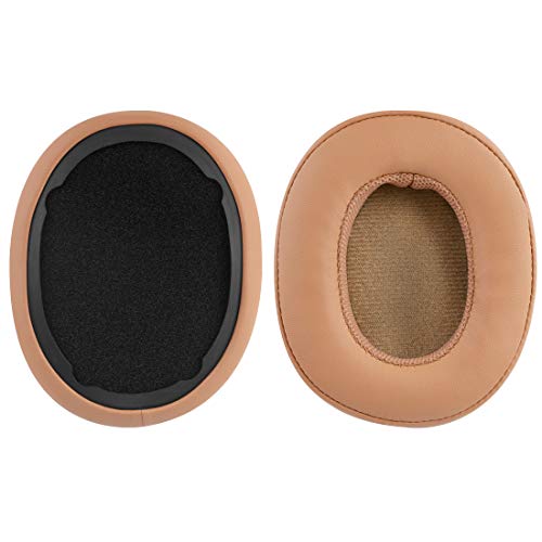 Geekria QuickFit Replacement Ear Pads for Skullcandy Crusher Wireless Crusher Evo Crusher ANC Hesh 3 Headphones Ear Cushions, Headset Earpads, Ear Cups Repair Parts (Brown)