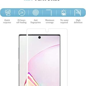 apiker 4 Pack Screen Protector Compatible with Samsung Galaxy Note 10 Plus, Soft TPU Film Support Fingerprint Sensor