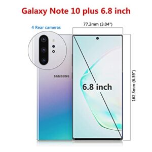apiker 4 Pack Screen Protector Compatible with Samsung Galaxy Note 10 Plus, Soft TPU Film Support Fingerprint Sensor