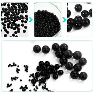 EBOOT 20000 Packs Floral Water Pearls Gel Soil Water Crystal Beads Jelly Water Pearl Vase Filler (Black)