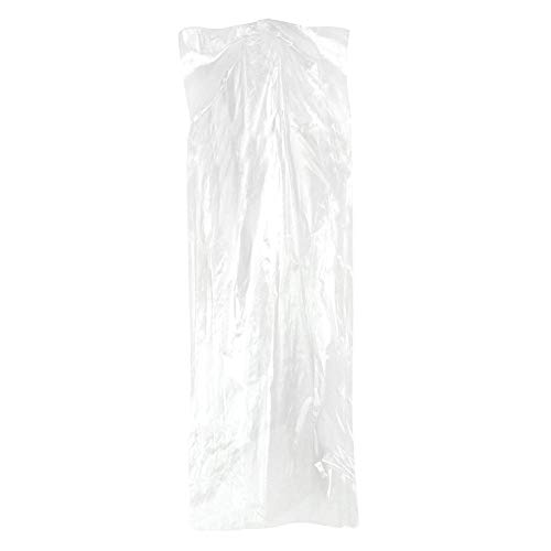 Pack of 50 Garment Bag,Transparent Suit Bag,Clothing Cover,Gown and Dress Storage Bag 60 x 150 cm