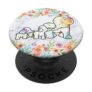 mama elephant family - 2 kiddos elephant gift for mom popsockets popgrip: swappable grip for phones & tablets