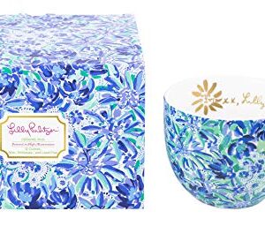 Lilly Pulitzer Gold Handle Ceramic Mug 12 Ounce Blue