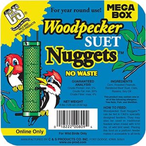 C&S Wild Bird Woodpecker Suet Nuggets Mega Box, 8 Pounds