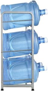 3-tier water jug holder rack water cooler jug rack 5 gallon water bottle holder detachable heavy-duty dispenser organizer for home kitchen office save spacer (3-tier)