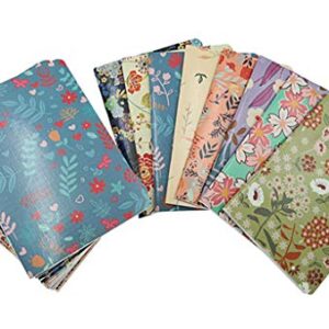 BaodeLI 24pcs Mini Notebook,Floral Patterns Portable Pocket Journal Steno Memo Notebook MiniDaily NotePad(8 Patterns,Ruled Pages)