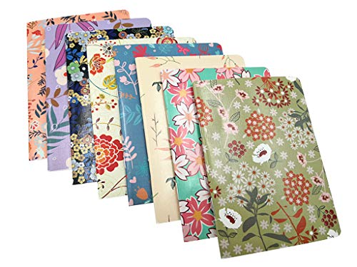 BaodeLI 24pcs Mini Notebook,Floral Patterns Portable Pocket Journal Steno Memo Notebook MiniDaily NotePad(8 Patterns,Ruled Pages)