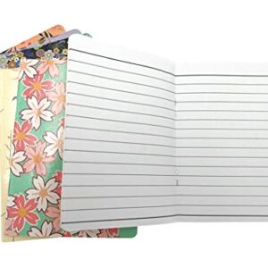 BaodeLI 24pcs Mini Notebook,Floral Patterns Portable Pocket Journal Steno Memo Notebook MiniDaily NotePad(8 Patterns,Ruled Pages)