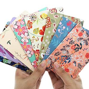 BaodeLI 24pcs Mini Notebook,Floral Patterns Portable Pocket Journal Steno Memo Notebook MiniDaily NotePad(8 Patterns,Ruled Pages)