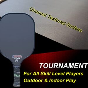 Pickleball Paddle Graphite Textured Surface for Spin,USAPA Approved,Pro Pickleball Racquet Lightweight,Carbon Fiber Pickleball Racket,PP Core,for Any Skill Level Players Indoor & Outdoor Tournament