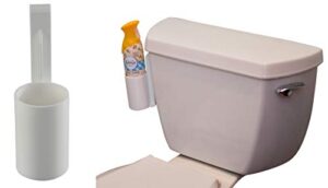 home-x white air freshener spray holder for home bathroom fits toilet deodorizer and aerosol odor eliminator