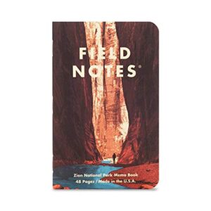 Field Notes: National Parks Series (Series A - Yosemite, Acadia, Zion) - Graph Paper Memo Book 3-Pack - 3.5 x 5.5 Inch