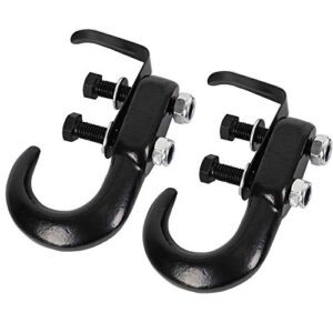 xstrap standard 2pk universal recovery tow hooks 10000lbs black forged tow hooks compatible with jeep ford dodge chevy chevrolet gmc toyota pickup truck
