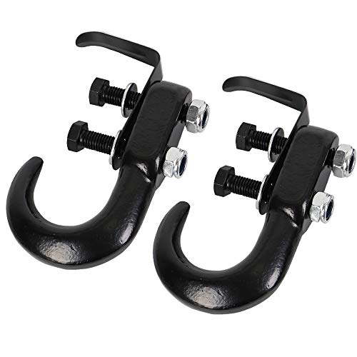 XSTRAP STANDARD 2PK Universal Recovery Tow Hooks 10000LBS Black Forged Tow Hooks Compatible with Jeep Ford Dodge Chevy Chevrolet GMC Toyota Pickup Truck