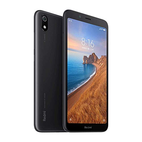 Xiaomi Redmi 7A (32GB, 2GB RAM) 5.45" Display, Face ID, Dual SIM GSM Factory Unlocked (US + Global 4G LTE International Model) (Black)