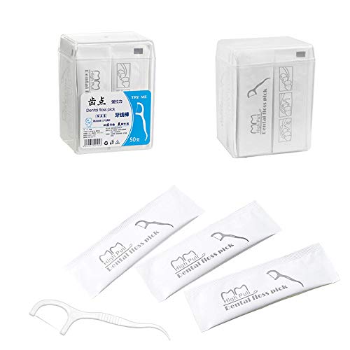 50 Count,Individually Wrapped Micro Dental Floss (50 Pcs)
