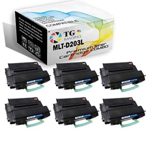 (6 Black, Value Pack) TG Imaging Replacement for Compatible D203L MLT-D203L Toner Cartridge 203L (6xBlack) for Xpress M3370FD M3870FW M4070FR M3320ND M3820DW M4020ND Toner Printer