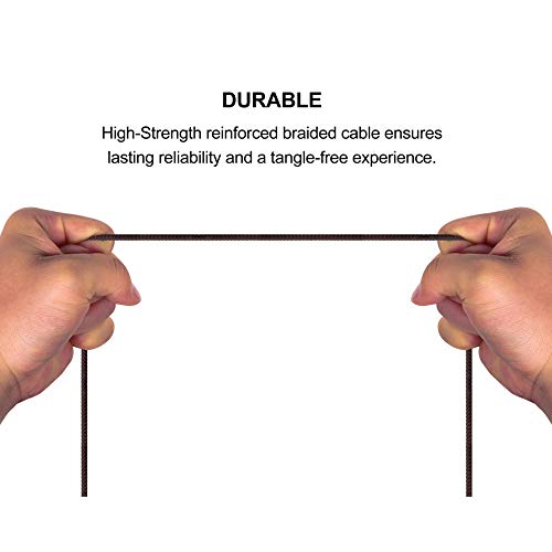 Audio Cable Replacement with in-Line Mic and Remote Volume Control - Compatible with Sennheiser HD525 HD545 HD565 HD580 HD600 HD650 Headphone and iPhone iPod ipad Apple Devices