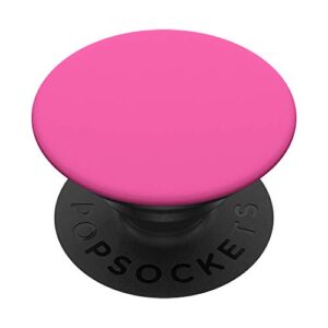 hot pink cell phone holder and stand - plain solid color popsockets popgrip: swappable grip for phones & tablets