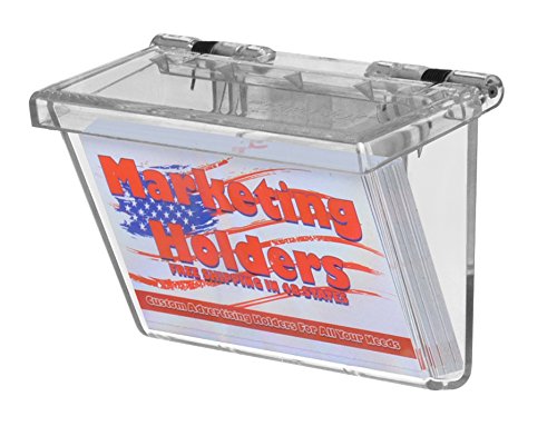 Marketing Holders 3 3/4"W x 2"H Business Card Holder Outdoor Advertising Pack of 1 Printed Material Premium Durable Clear Acrylic Badge Display Ad Box On The Go