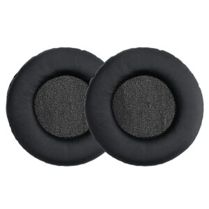 kwmobile ear pads compatible with pioneer hdj-1000/hdj-2000/hdj-1500 earpads - 2x replacement for headphones - black