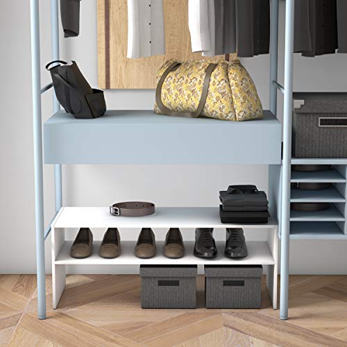 Giantex 3-in-1 Shoe Rack, 5-Tier Shoe Organizer, Wood Storage Shelf for Shoes, Multi-Shape Shoes Shelves, Ideal for Entryway Hallway Living Room (White)