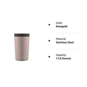 Ello Jones Stainless Steel Travel Coffee Mug - Travel Tea Mug, 11oz, Rosegold
