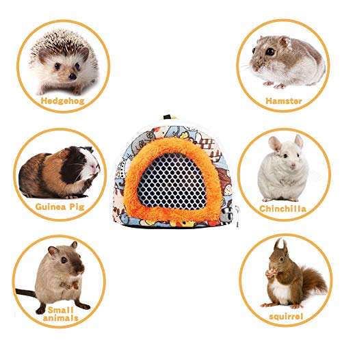 Portable Guinea Pig Carrier Hamster Harness and Leash for Small Animal Carrier Bag Guinea Pig Hedgehogs Squirrels Travel Carrier with Detachable Strap