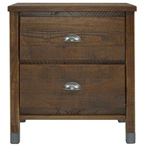 Camaflexi BJ20 Night Table, 2 Drawer, Walnut