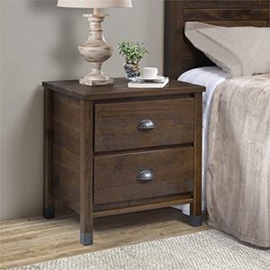 Camaflexi BJ20 Night Table, 2 Drawer, Walnut