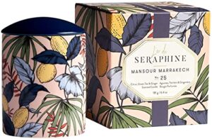 l'or de seraphine mansour marrakech scented candle | fragrance no. 25 | fruity & fresh notes | 80 hour burn time | luxury scented candle for home & leisure | 17 oz