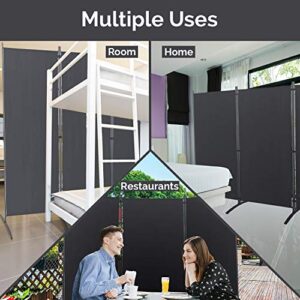 STEELAID Room Divider – Folding Partition Privacy Screen for School, Church, Office, Classroom, Dorm Room, Kids Room, Studio, Conference - 102" W X 71" Inches - Freestanding & Foldable