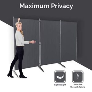 STEELAID Room Divider – Folding Partition Privacy Screen for School, Church, Office, Classroom, Dorm Room, Kids Room, Studio, Conference - 102" W X 71" Inches - Freestanding & Foldable