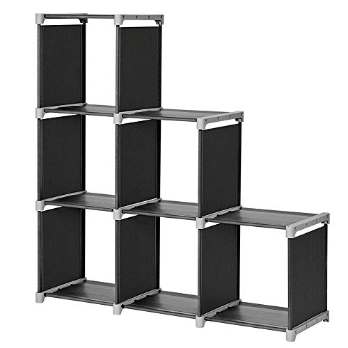 TXT&BAZ 9-Cube Storage Organizer,DIY Storage Shelf,Open Bookshelf,Black
