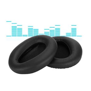 2pcs Replacement Ear Pad Cushion for Sony MDR-10RBT MDR-10RNC MDR-10R Earphone Headset (Black)