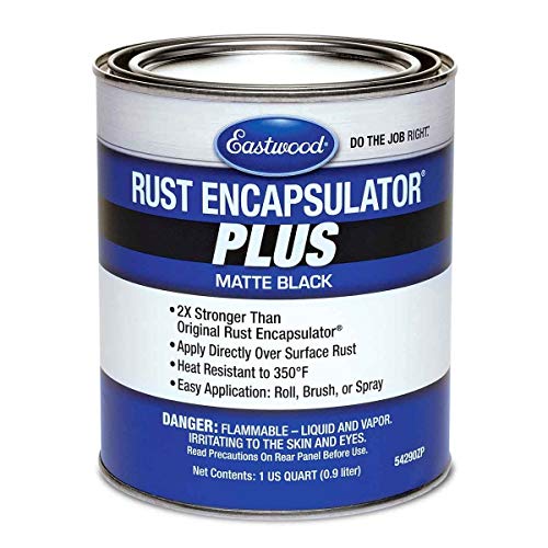Eastwood Matte Black Rust Encapsulator Plus | Long Lasting Durable Finish 1 Coat Maximum Rust Protection | Heat Resistance up to 350 degrees Fahrenheit | 1 Quart, Matte Black