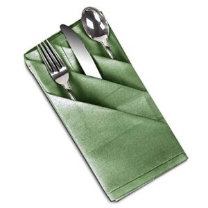 Talvania Cloth Dinner Napkins - 12 Pack Luxuriously Soft & Hotel Quality Cotton Napkins, Brilliant Fabric Napkins (18” X 18”) Perfect for Events, Hotel & Home Use (Olive Green)