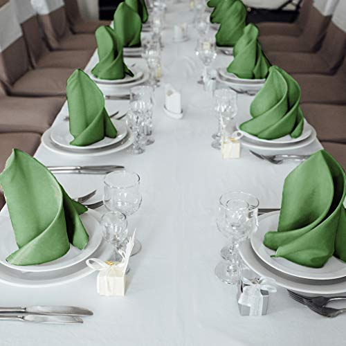 Talvania Cloth Dinner Napkins - 12 Pack Luxuriously Soft & Hotel Quality Cotton Napkins, Brilliant Fabric Napkins (18” X 18”) Perfect for Events, Hotel & Home Use (Olive Green)