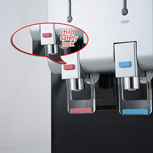 Amay Desktop Water Cooler Dispenser Top Loading Water Dispenser Hot & Cold Water Coolers with Child Safety Lock Drinking Fountain