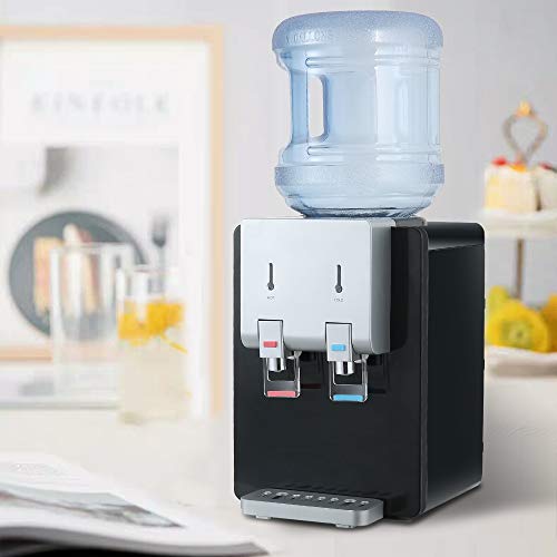 Amay Desktop Water Cooler Dispenser Top Loading Water Dispenser Hot & Cold Water Coolers with Child Safety Lock Drinking Fountain