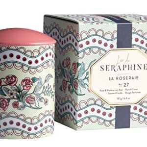 L'or de Seraphine La Roseraie Scented Candle | Fragrance No. 27 | Floral & Fruity Notes | 45 Hour Burn Time | Luxury Scented Candle for Home & Leisure | 6.4 oz